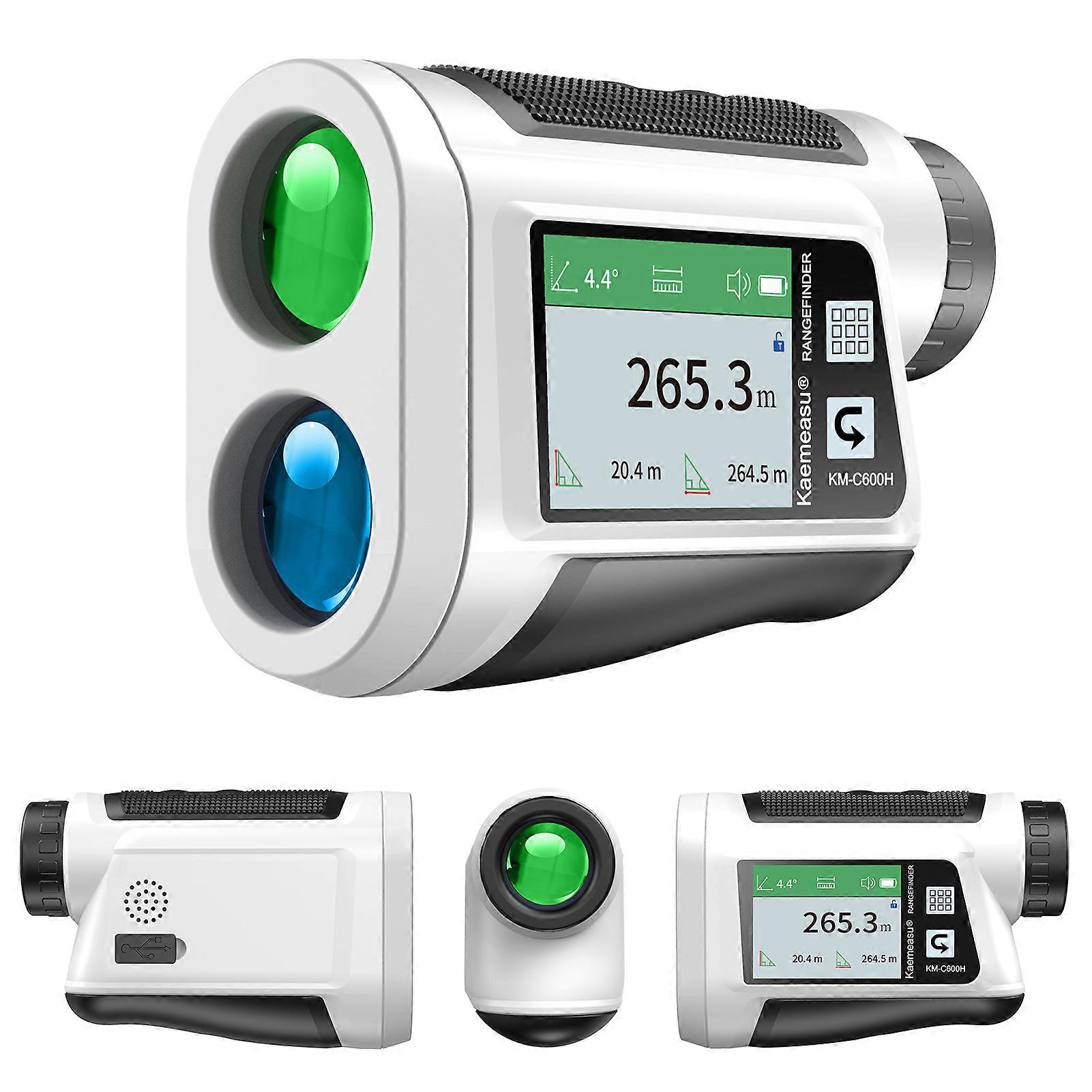 Golf Rangefinder with LCD Touch Screen 6X Magnification 600M / 800M USB Rechargeable Range Finder Distance Meter with Speaker Slope Function Flag Loc