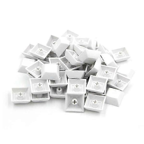 37 pcs pbt dsa 1u keycaps for cherry mx custom keyboard set, white
