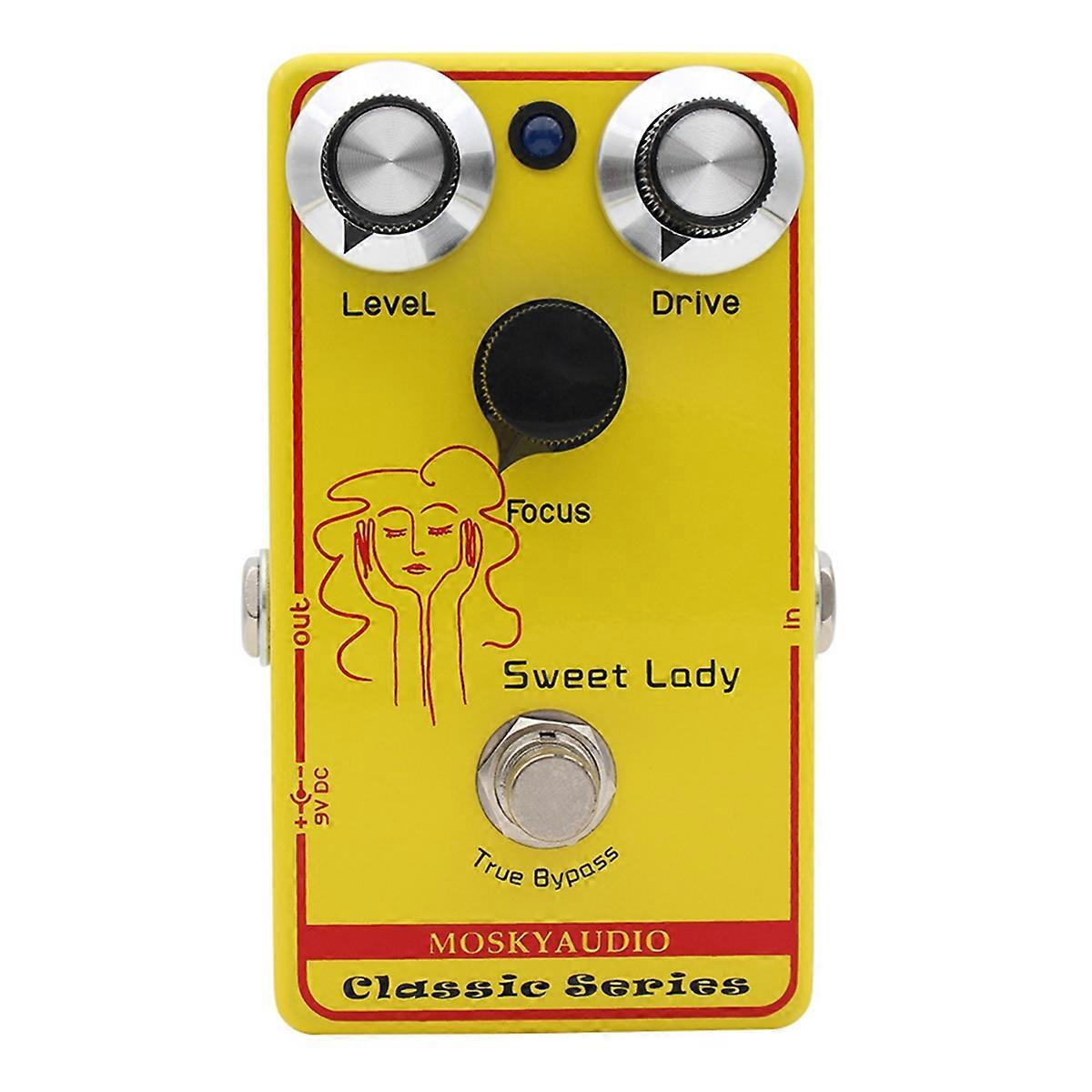 Sweet Lady DISTORTION Overdrive Guitar Effect Pedal for Electric Guitar with Level Drive and Focus
