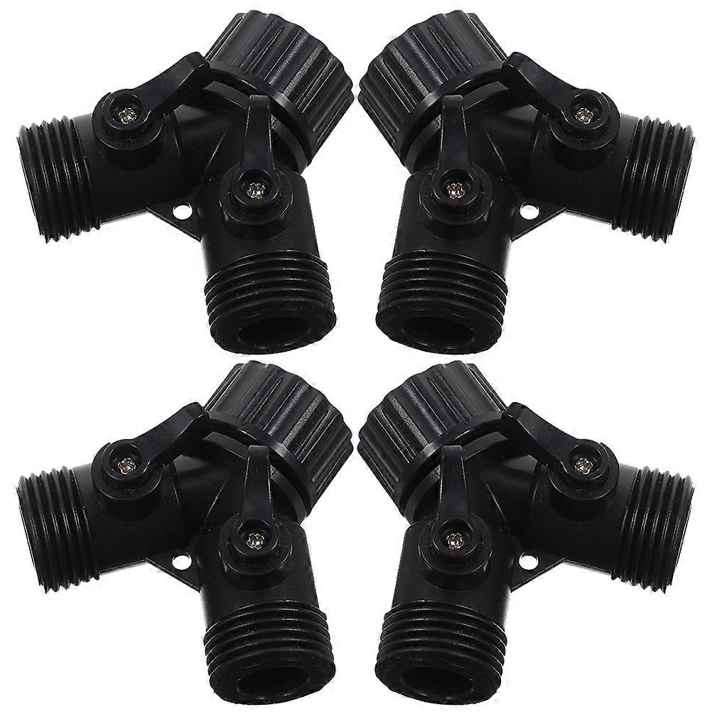 Multi Purpose Connector ABS Y Valve Hose Splitter For Household Use 4Pcs