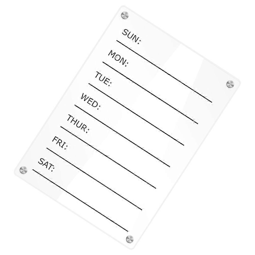 Magnetic Schedule Planner For Fridge Acrylic Reusable Home Use 1Pcs