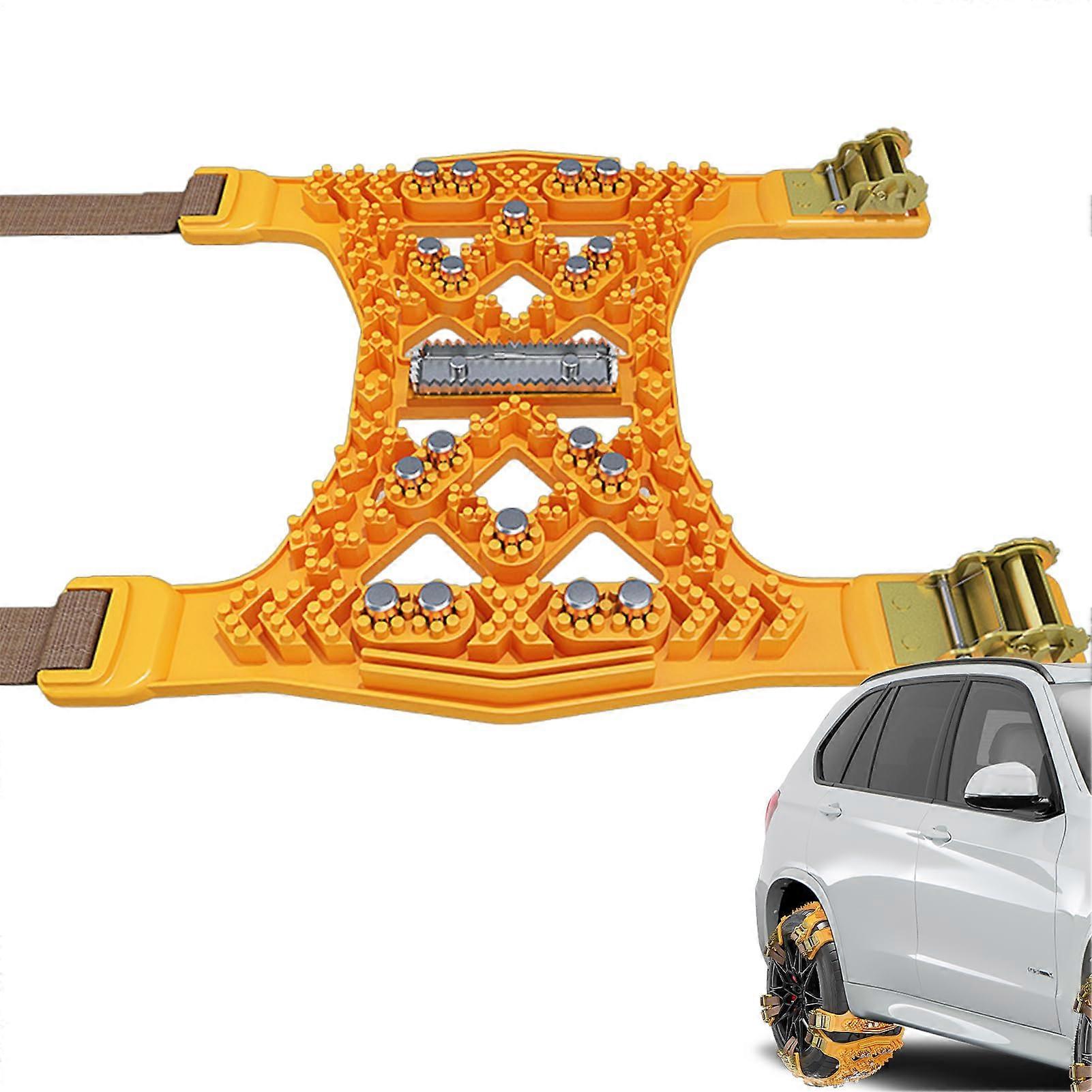 Car Tire Chains, Snow Chains, Emergency Tow Devices, Non-Slip Tire Chain Tool Set For Cars, SUVs, Pickups, Winter Safety