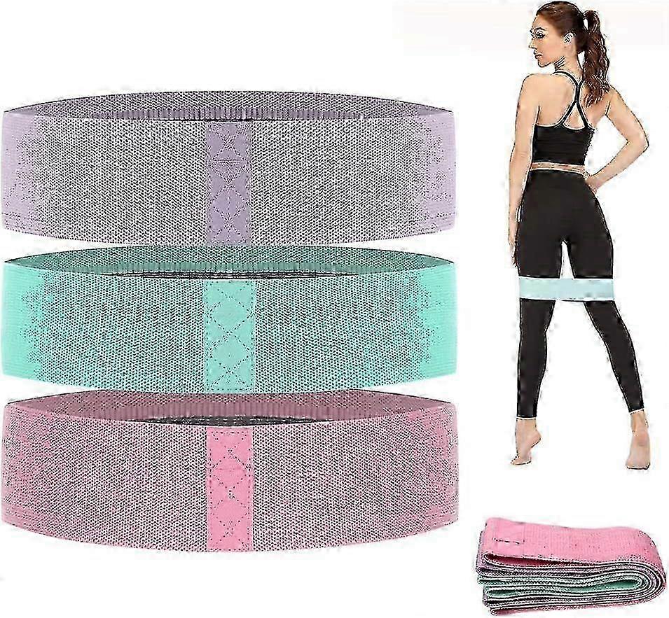 Resistance Bands 3 Sets, Premium Exercise Bands with Non-Slip Design for Hips & Glutes, 3 Resistance Level Workout Booty Bands SZRH A-GB