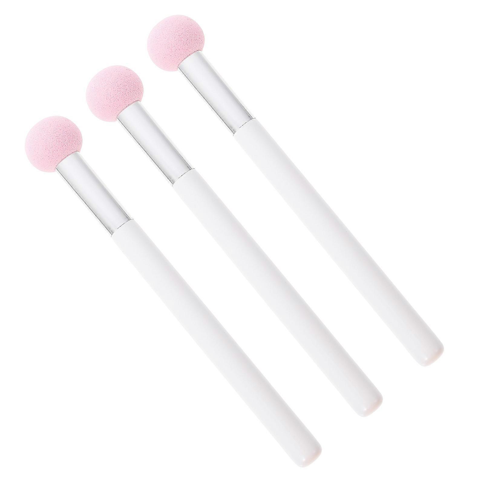 3pcs Makeup Sponge with Handle – Versatile Concealer & Foundation Applicator for Creamy Cosmetics, Suitable for Delicate Skin