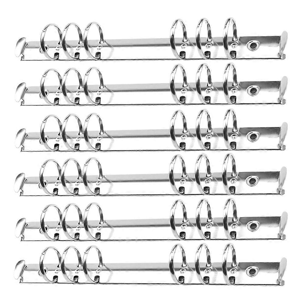 12 Pieces A5 2cm Metal Ring Binder for Office Use Silver Comb Binding Loose-Leaf Albums