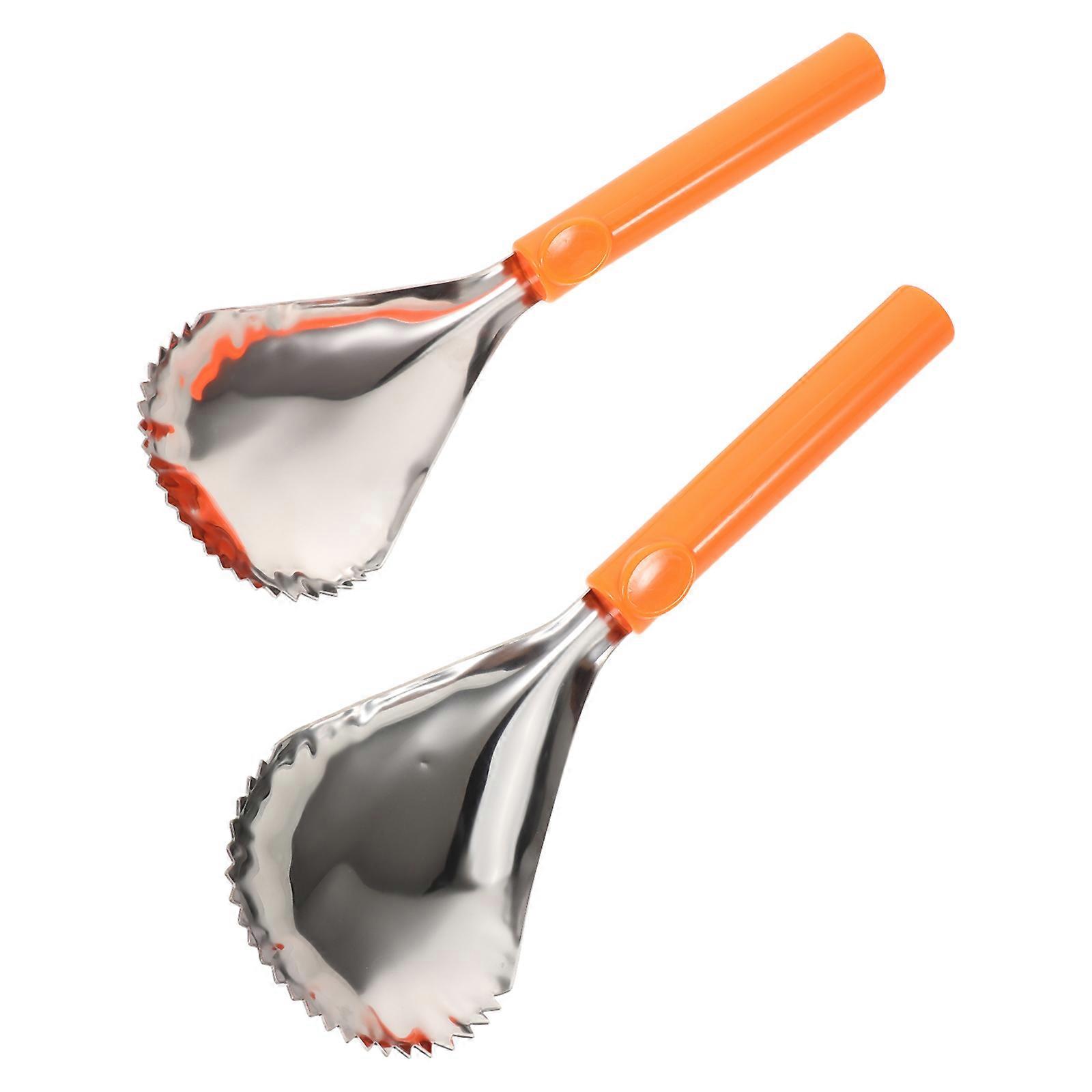 Core Remover Spoon 2Pcs Manual Kitchen Accessory For Home Users Thanksgiving Orange Efficient Performance