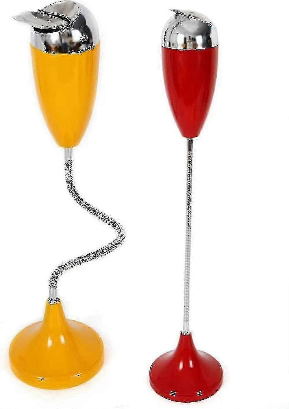 調節可能な75cmフレキシブルフロアシガレットスタンド灰皿、トイレ&リビングルーム用蓋付き-高さ制限