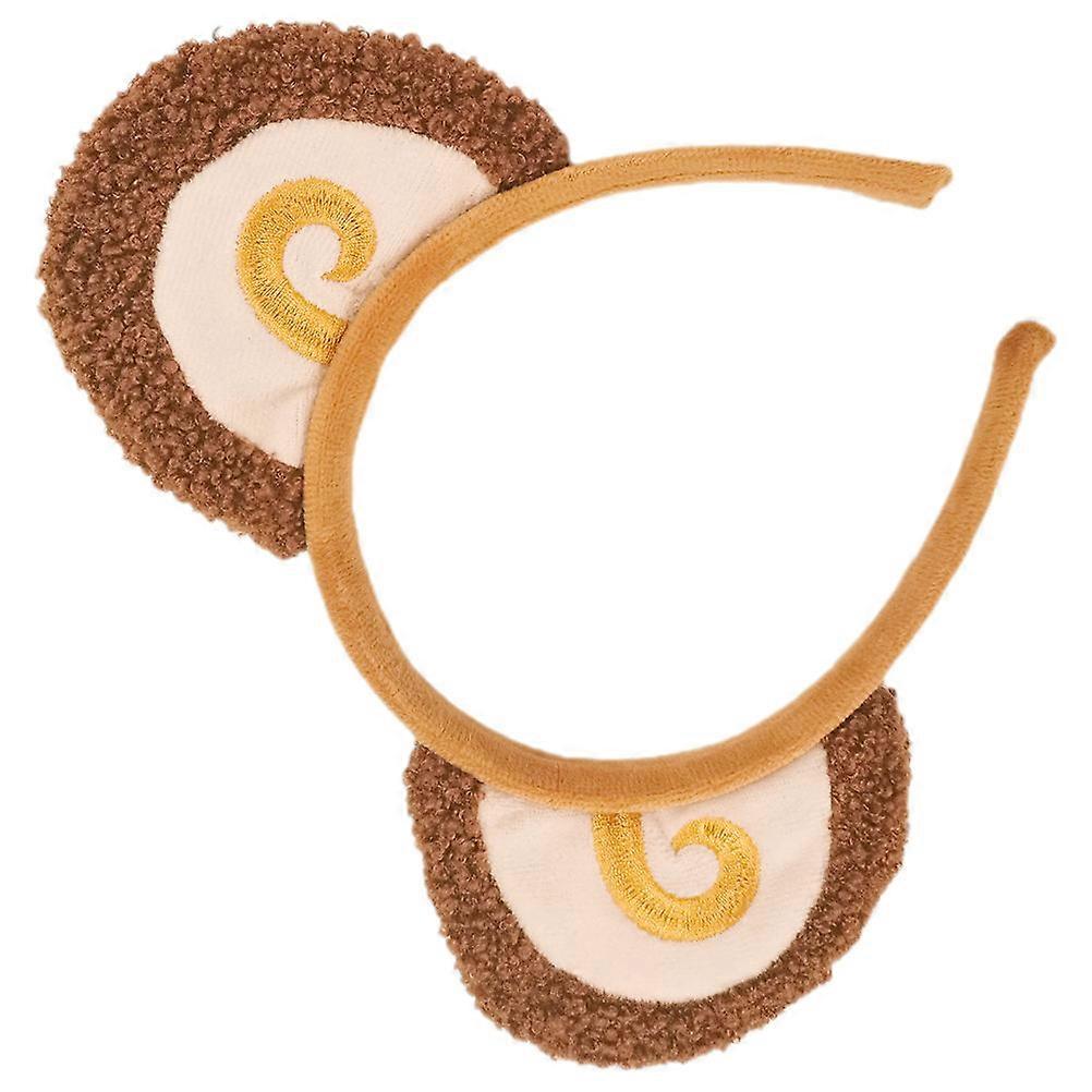 Adorable Monkey Ears Headband Costume Accessory For Children Perfect For Theme Events Size Is 9.04X6.68X0.39In 1Pcs