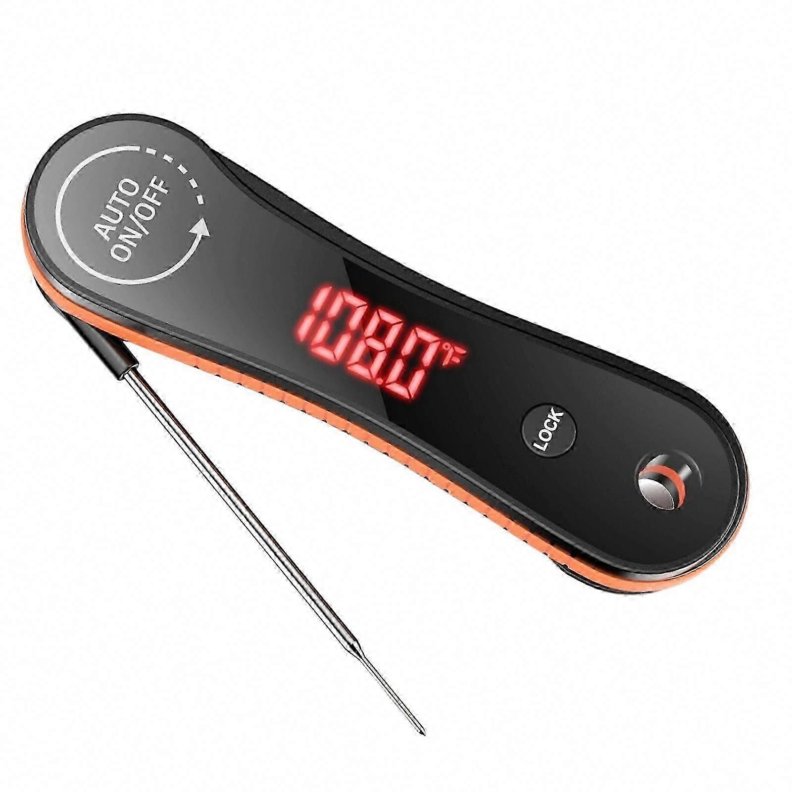 Accuracy Cooking Thermometers with Lockable Display Auto Shutoffs Digital Meat Thermometers ABS for Grilling & Baking