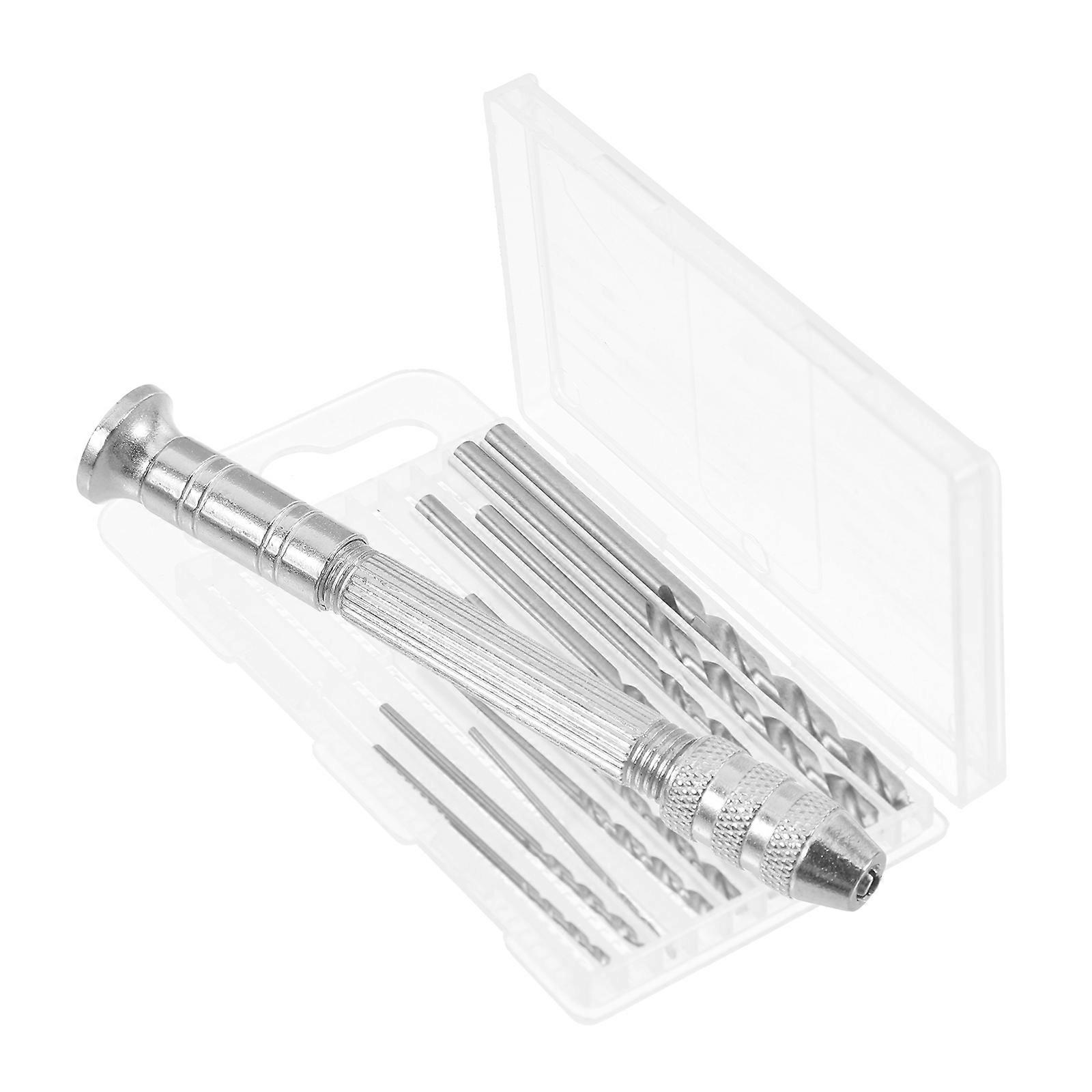 Manual Drill Set For DIY Enthusiasts With Keyless Chuck And A Total Of 11 Pieces Drill Bits Included