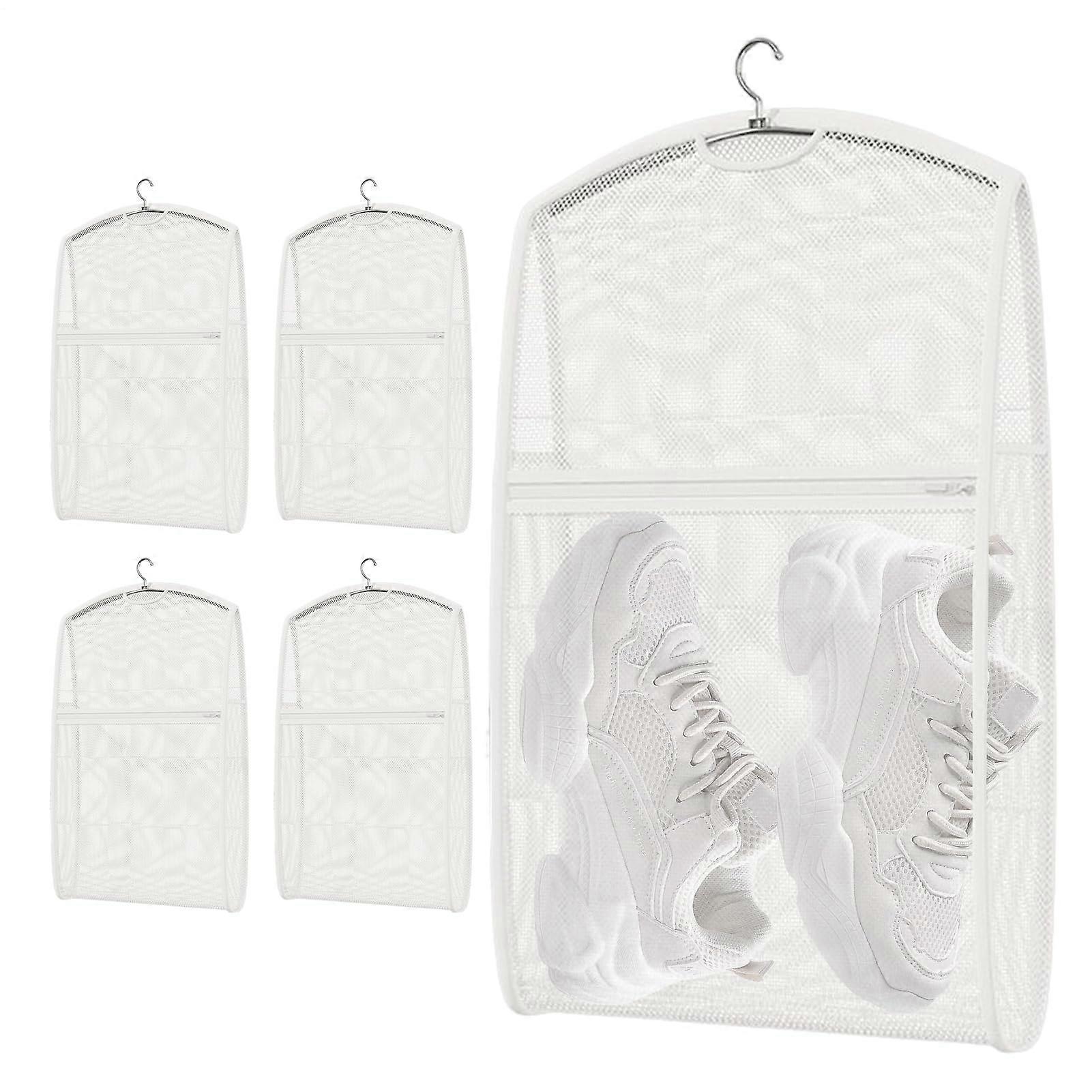 Shoe Washing Bag - 5-Pack Laundry Net For Shoes, Hangable Storage Bag, Reusable, Portable, Machine And Dryer Safe