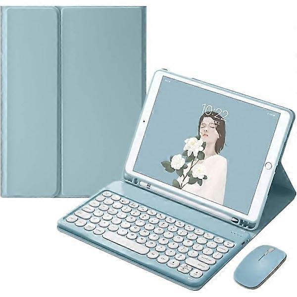 Keyboard Case with Mouse Color Keyboard Retro Round Keycaps Cute Candy Colors Removable Keyboard