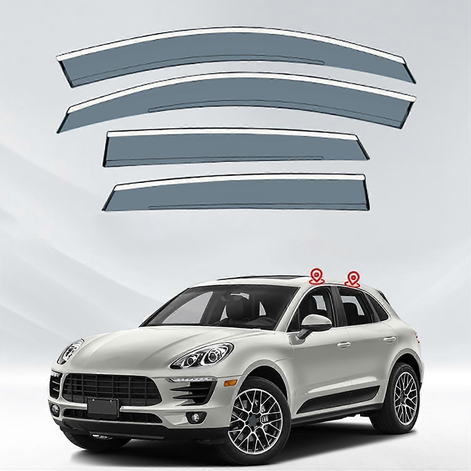 Car Wind Deflector for Porsche Macan 2014-2023, Side Window Visor, Rain Protection for Car, Wind Deflector Accessory
