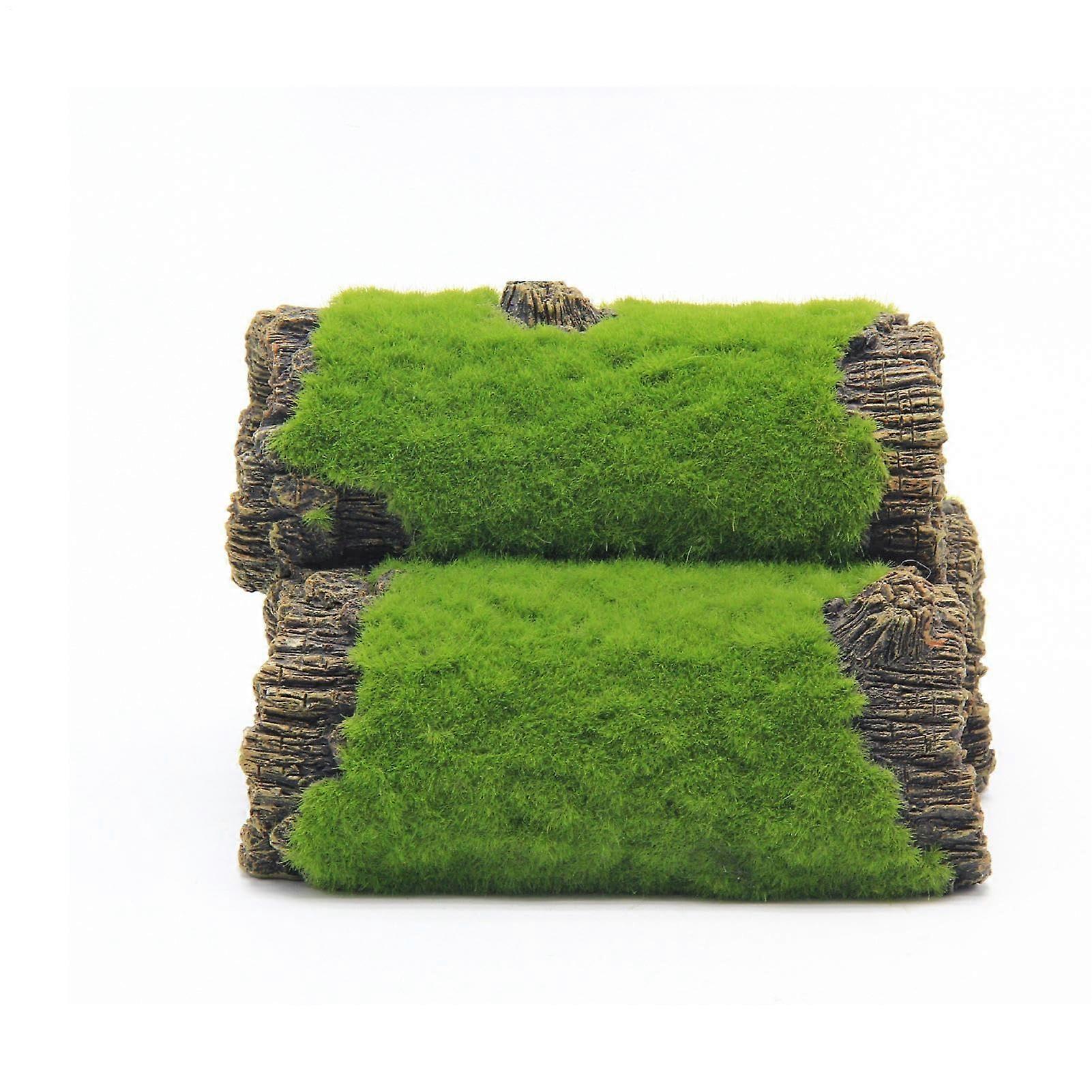 Aquarium Moss Decoration Cave, Removable 9.6 x 9.6 x 8.2 cm Multi-Functional Hideaway for Freshwater Breeding, Easy to Clean