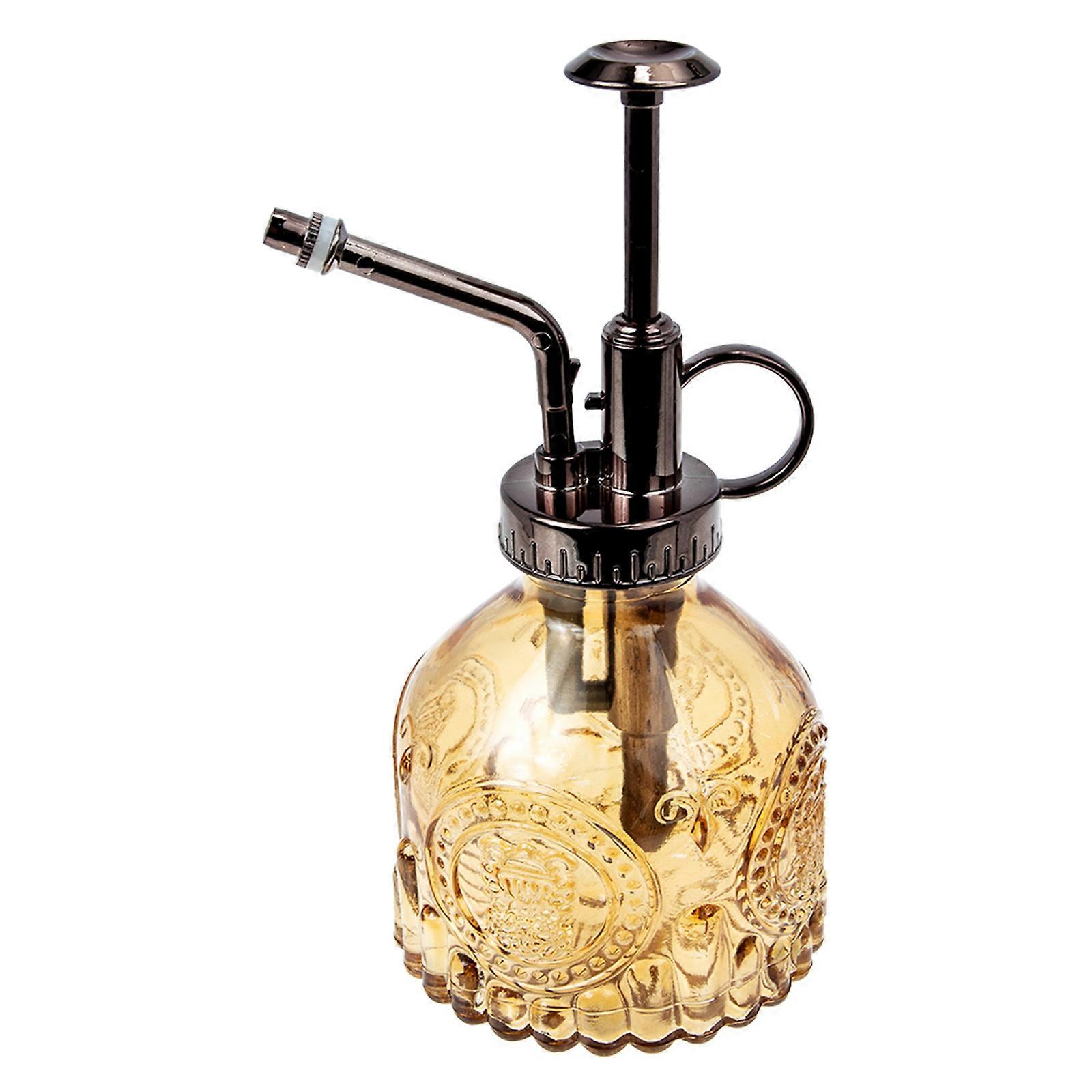 Retro Glass Spray Bottle with Pump Design for Easy Plant Watering – Decorative Mist Sprayer for Home Gardening with Water Level Visibility
