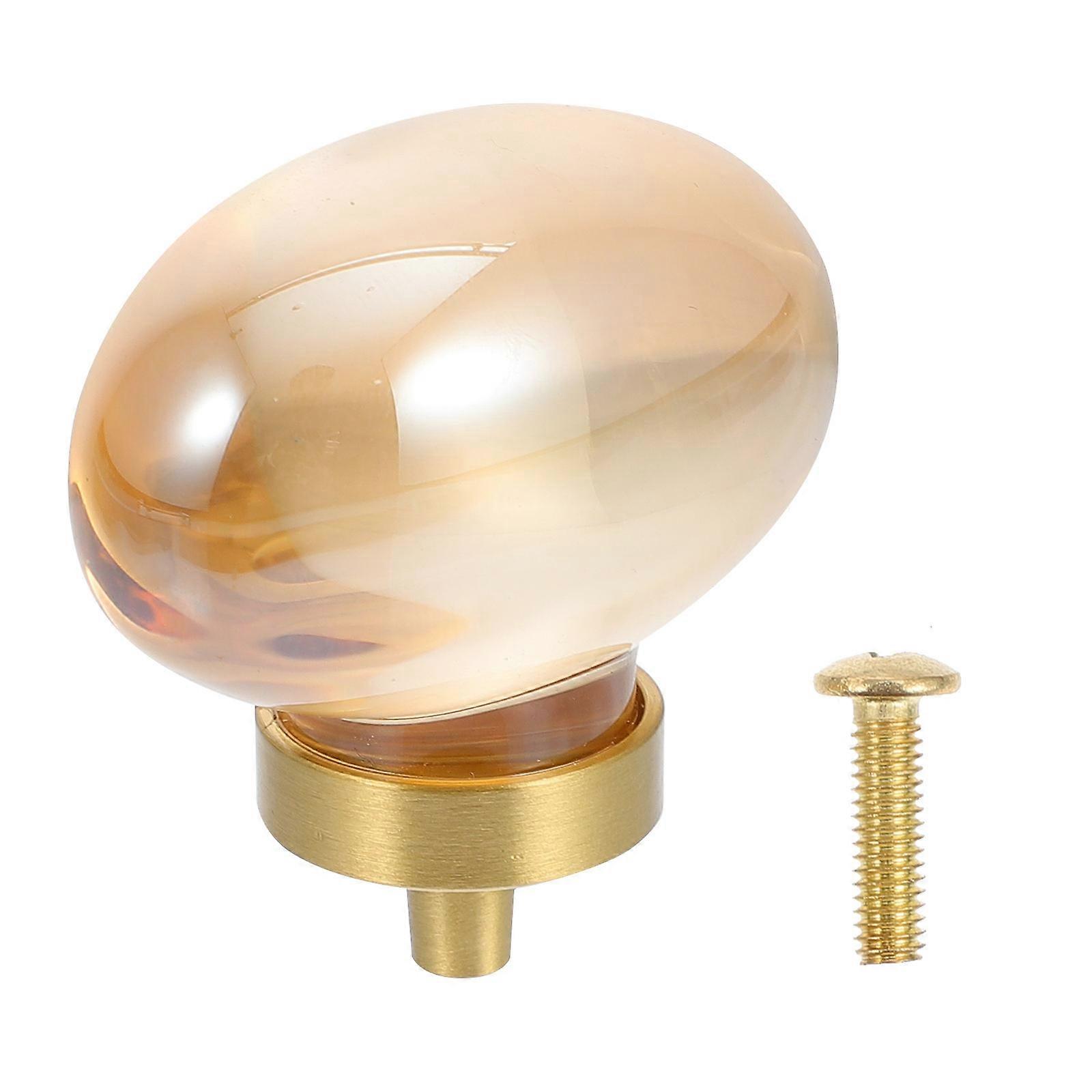 Crystal Door Handle for Cabinet and Drawer Pull Fashion for Door Use Light Brown