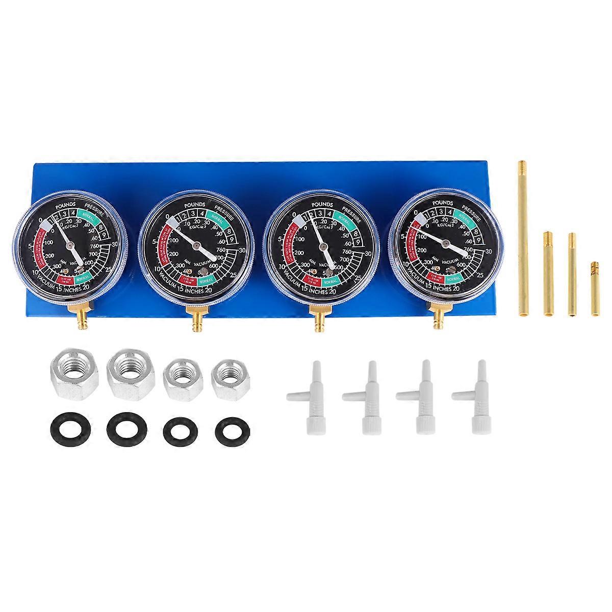 Fuel Vacuum Gauge Balancer Kit For 4 Cylinder Motorcycles Ideal For Mechanics Utilizing Precision Measurement 1Set