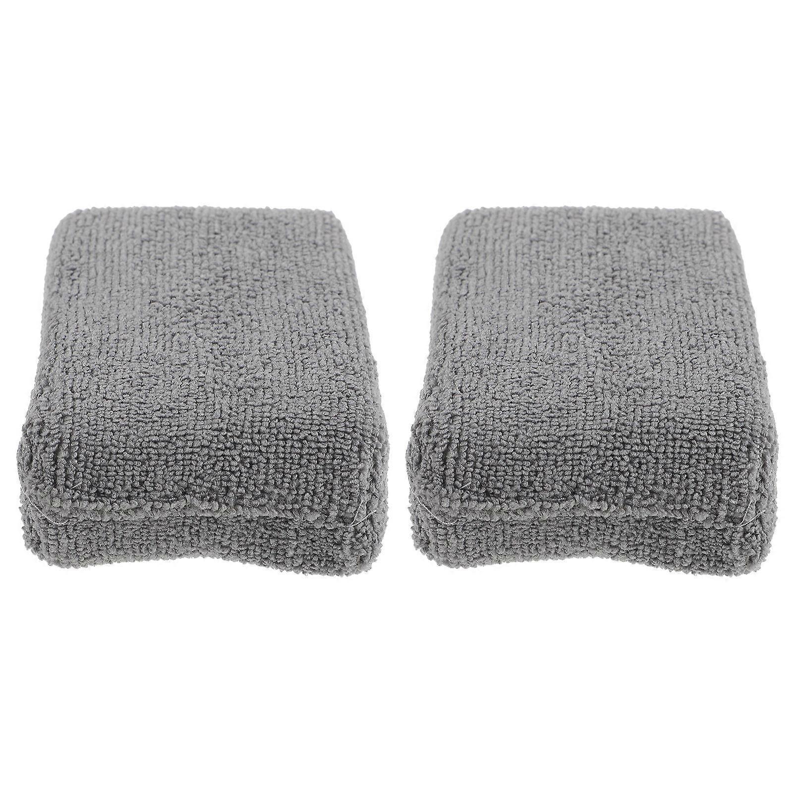 Car Hand Polishing Pads 2Pack Designed For Car Owners Grey Sponge For Efficient Stain Removal