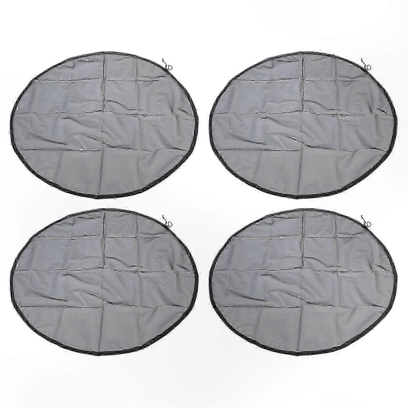 4pcs Mesh Cover for Rain Barrels with Drawstring Water Collection Buckets Tank Protector Bucket Netting Screen Cover 37.4 Inches