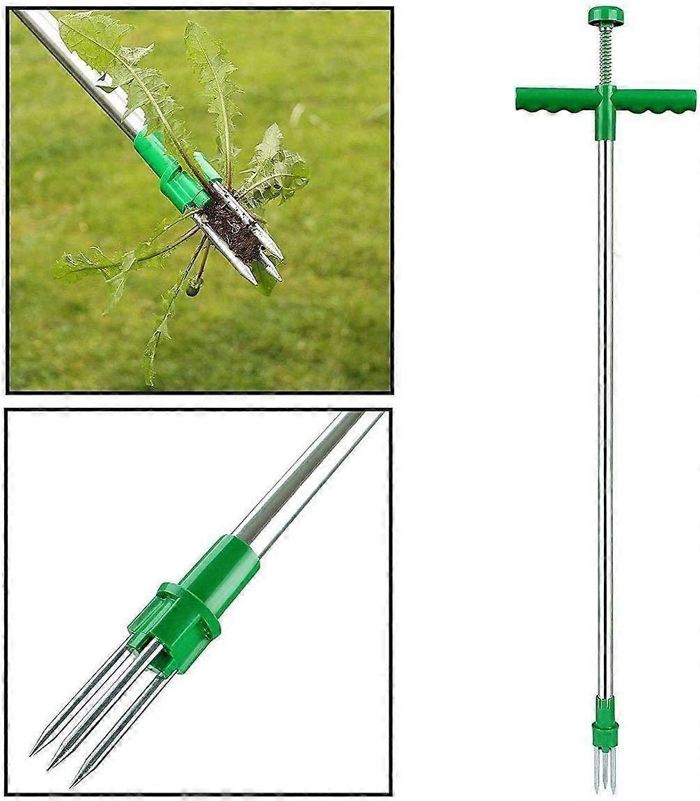 Weed Cutter, Manual StandUp Garden Lawn Lightweight Root Remover Grabber Tool, Remove Weeds Without Bending Down'