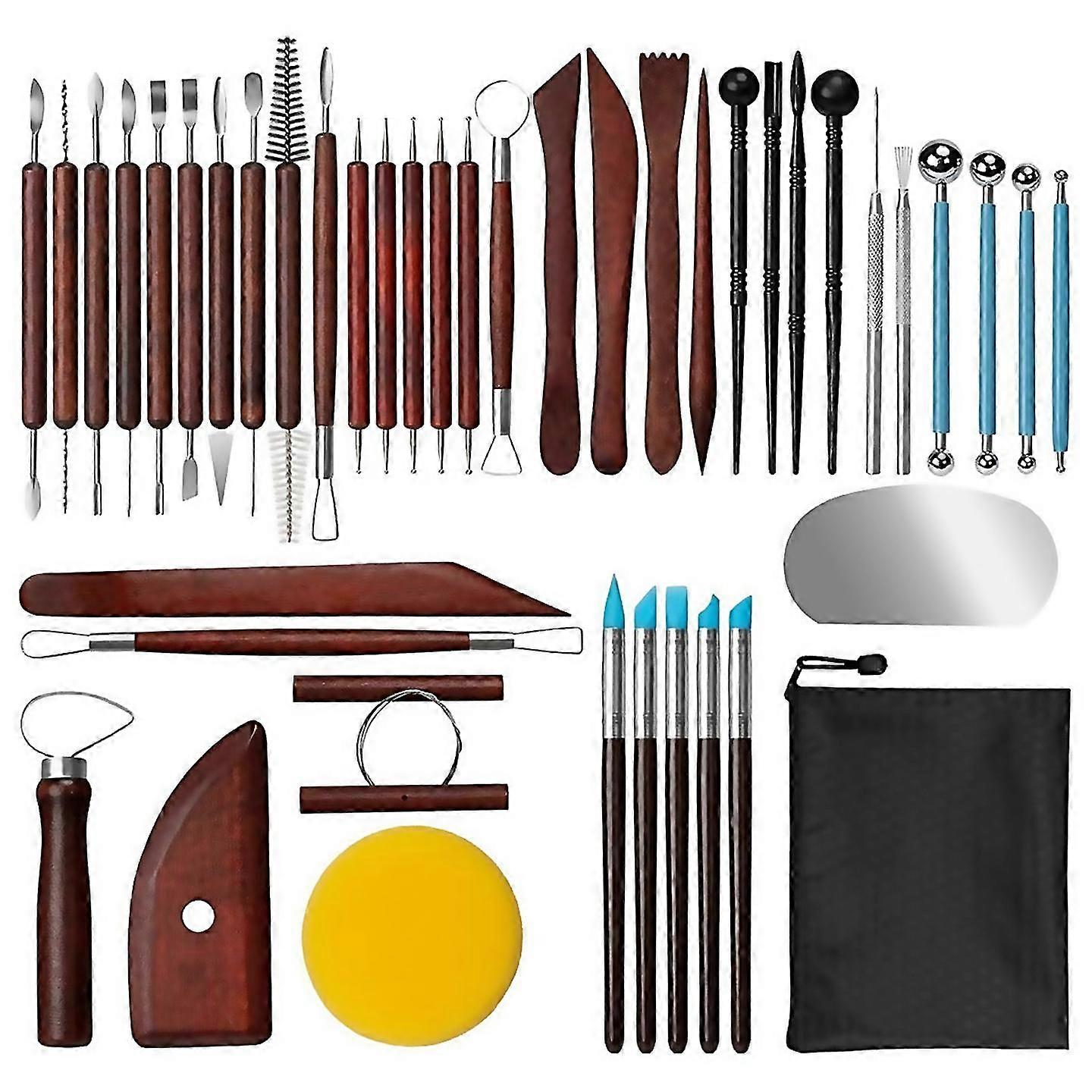 For clay tools kit 43 pcs pottery tools practical polymer clay sculpting tools kit air dry clay t Re