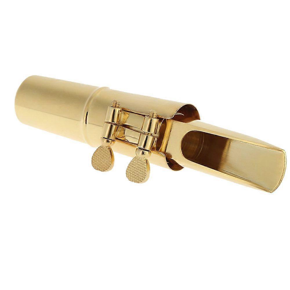 Jazz Tenor Sax Saxophone 5C Mouthpiece Metal with Mouthpiece Patches Pads Cushions Cap Buckle Gold Plating
