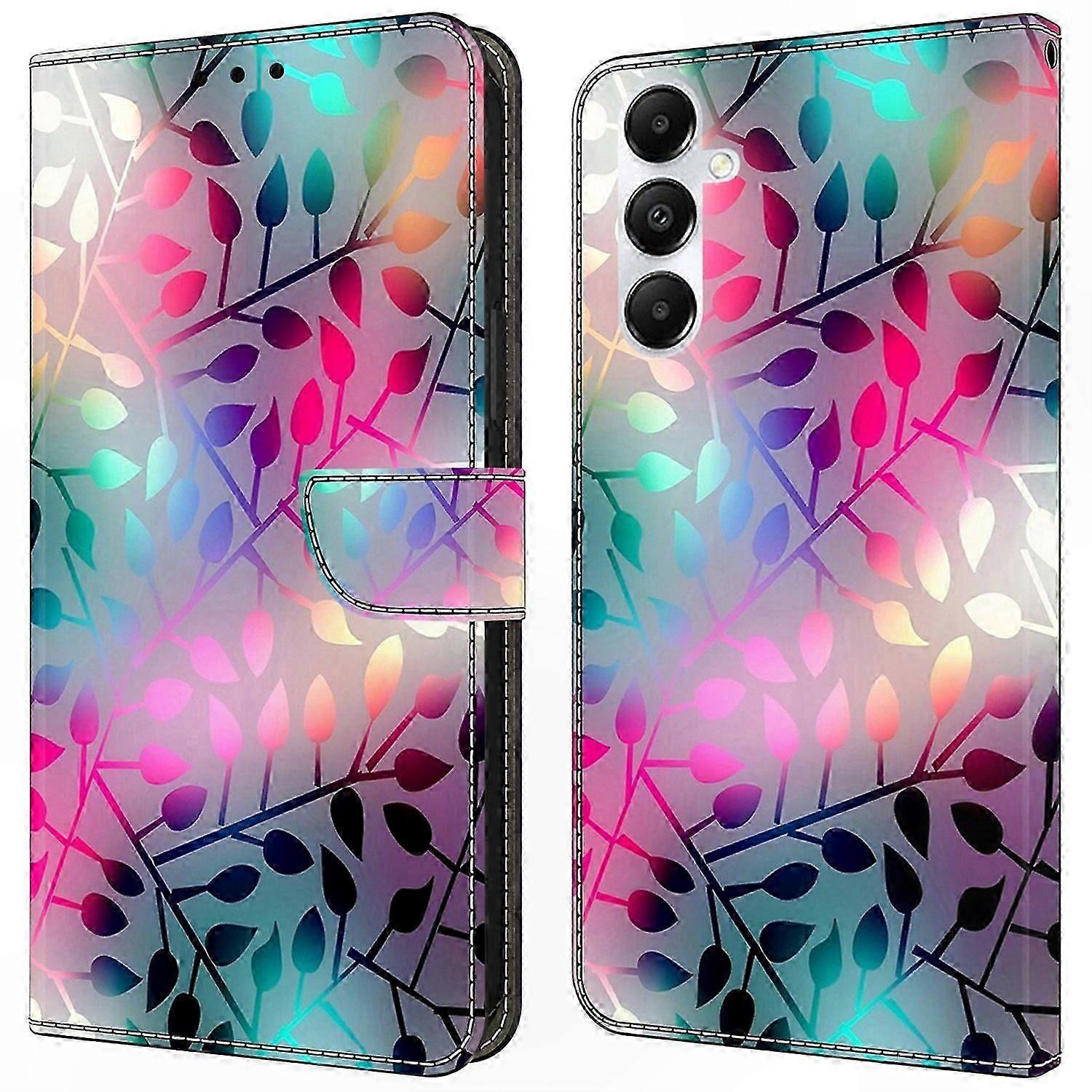 3D Printed Pattern Leather Case with Stand for 5G Smartphones