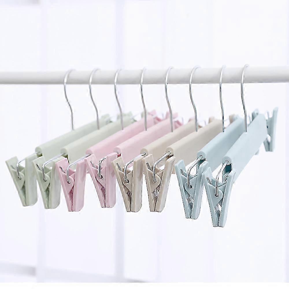 Set of 20 pretty hangers for pants, skirt hangers, with 2 non-slip clips