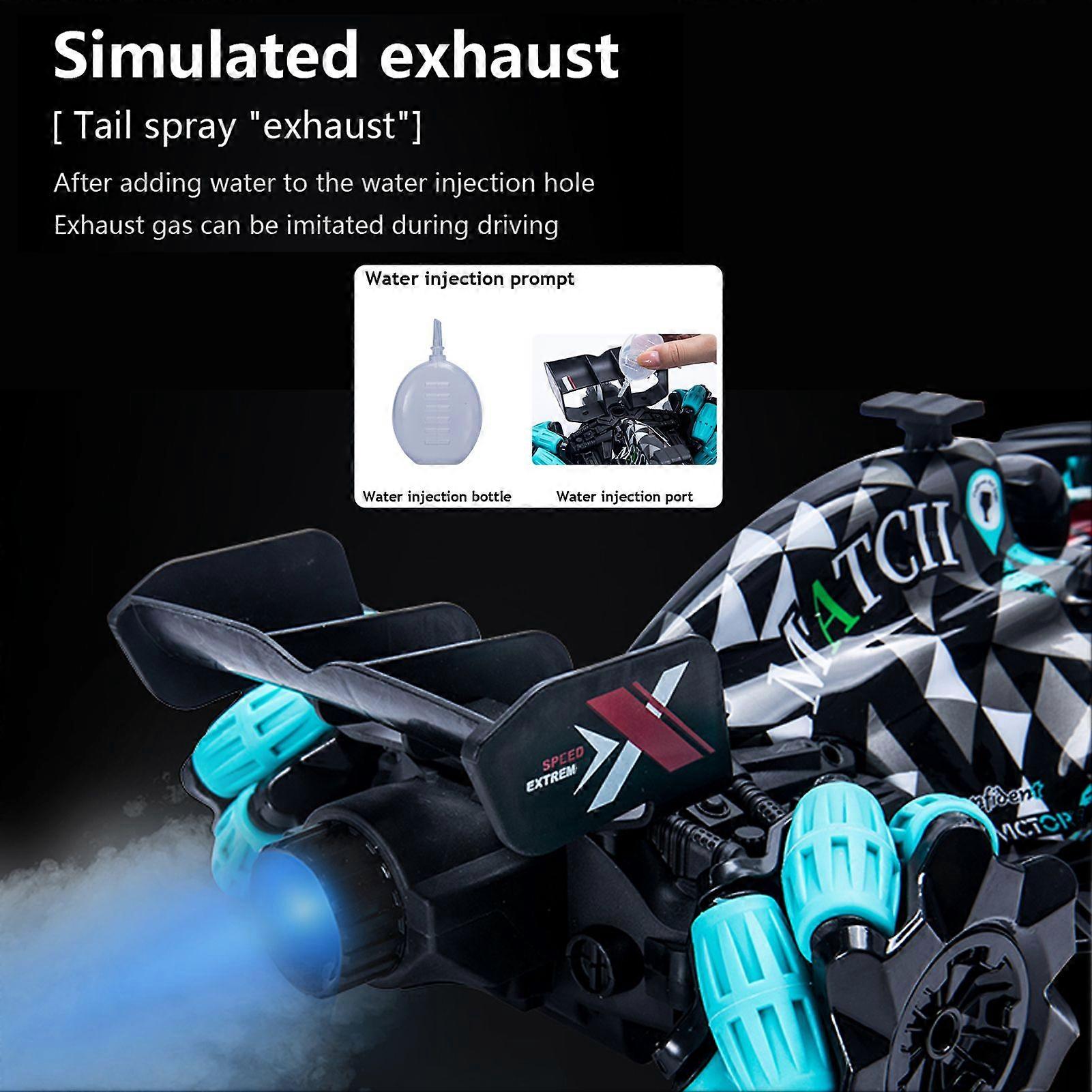 Fernbedienung Spray Car Fernbedienung Stunt Auto 2,4GHz mit Funktion 360 Rotation Demonstration Automatisch Side Drift Dual Control Mode 1/14 Remo