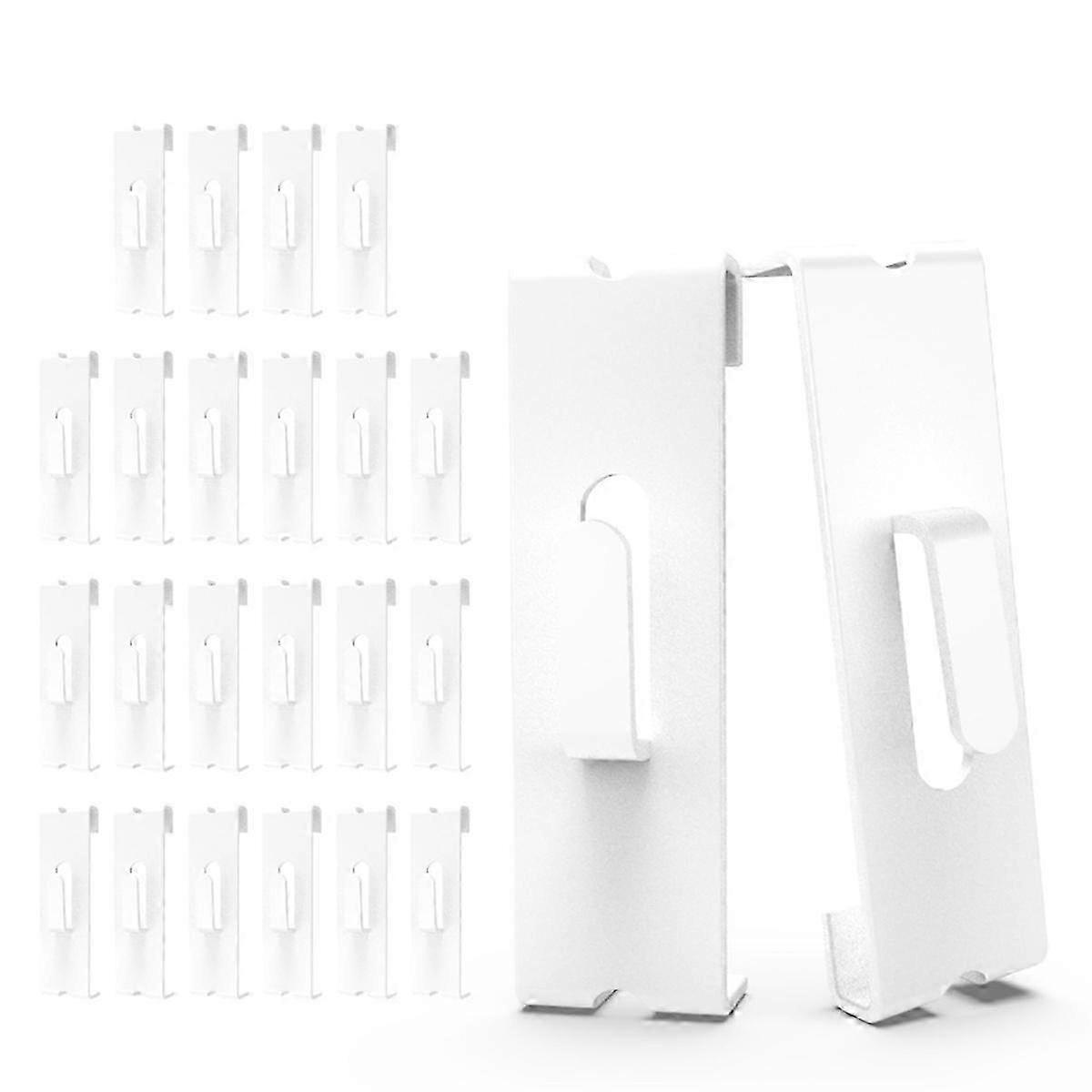 24Pcs Gridwall Hooks Hangers,Grid Panel Hooks Grid Wall Hook Grid Wall Accessories Wire Grid Hook Grid Shelf Hooks White