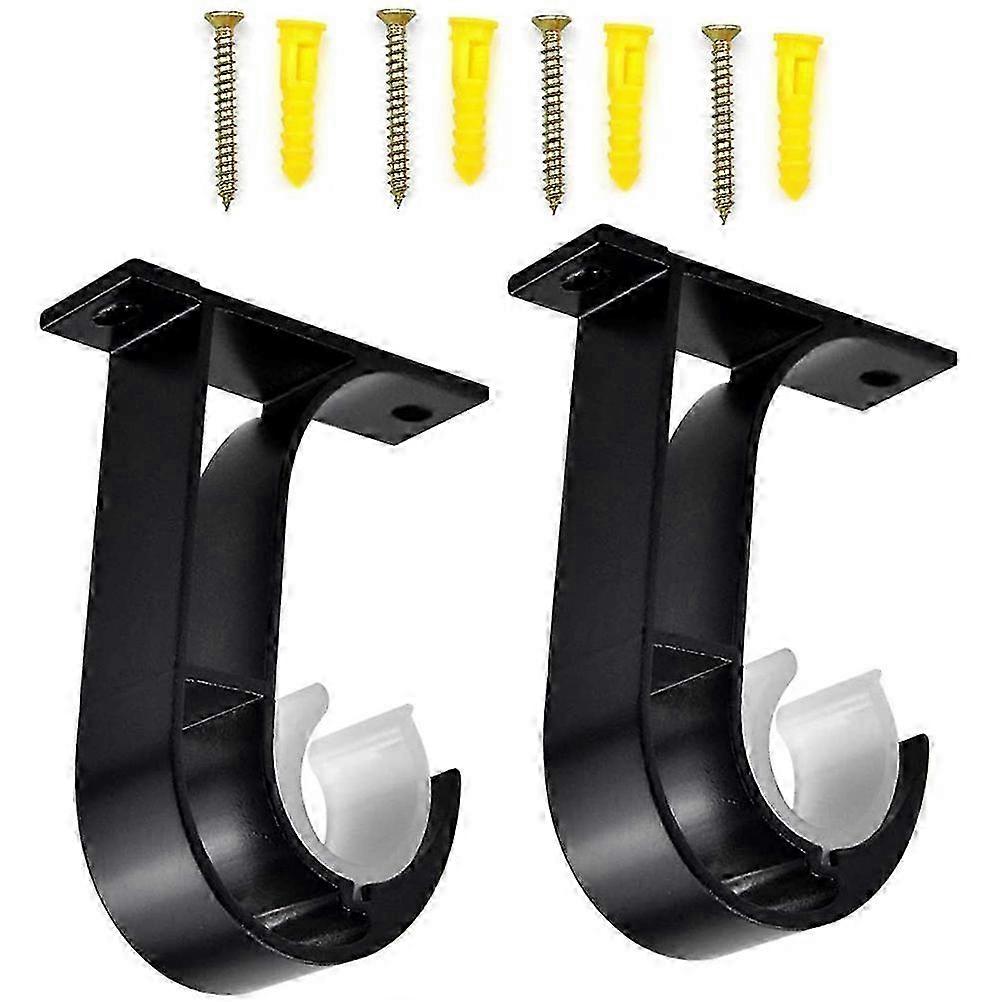 2 db függönyrúd konzolok függönysín konzolok függönyrúd konzol 28 mm-es függönyrúd tartó csavarokkal -