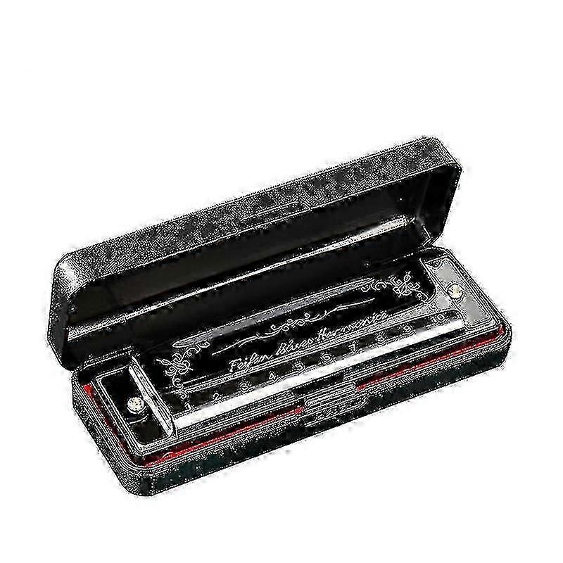 Deluxe Black Harmonica 20 Holes for Blues Beginners