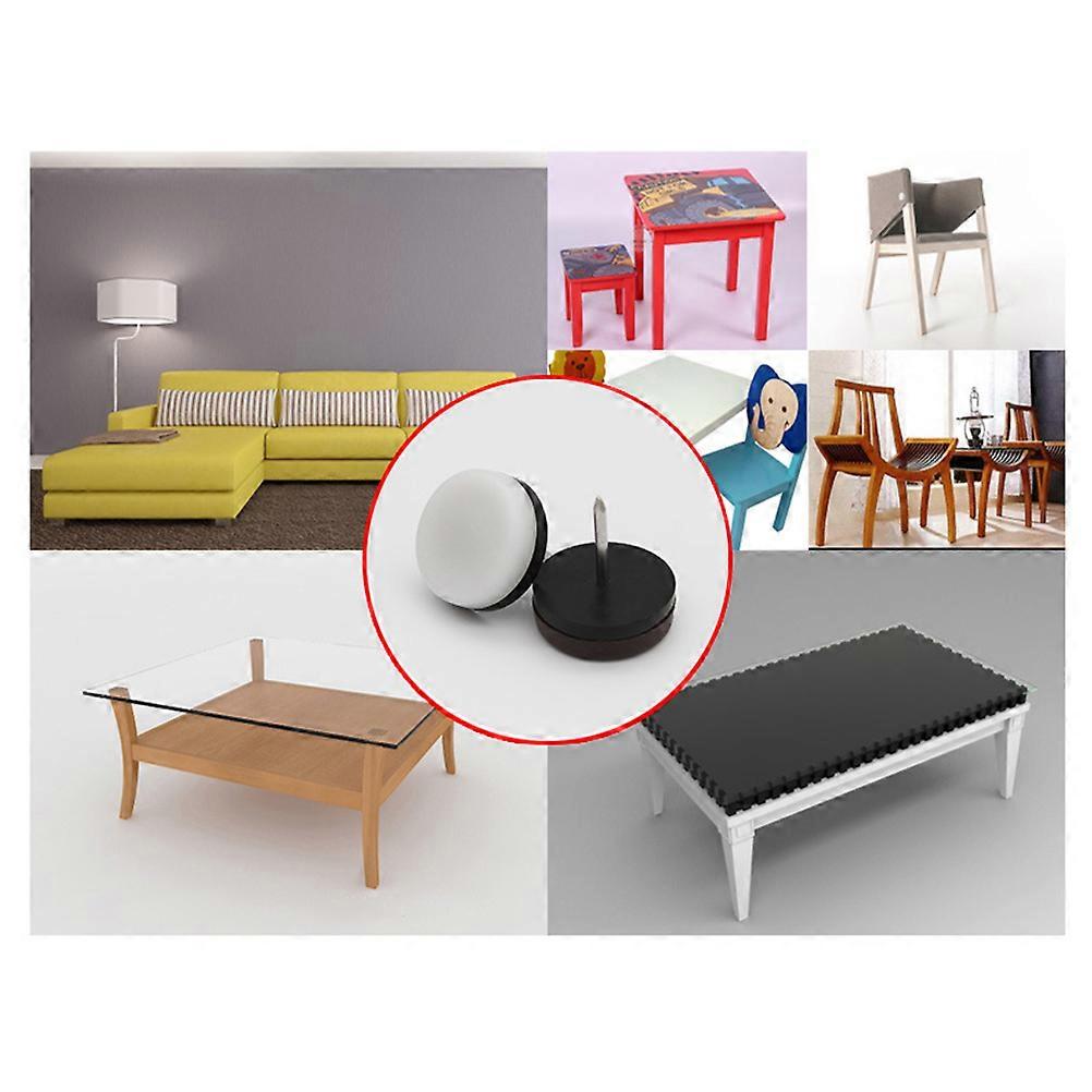 Leg Floor Protectors For Wood Furniture With Noise Reduction And Slip Resistance In Black Color 40Pcs