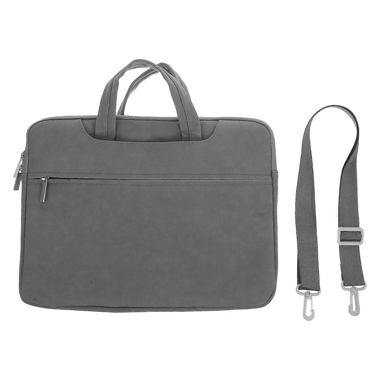 Pu Laptop Sleeve Case with Handle Wear Resistant Multi Pocket Tech Tote for Travel, Business, and College Use