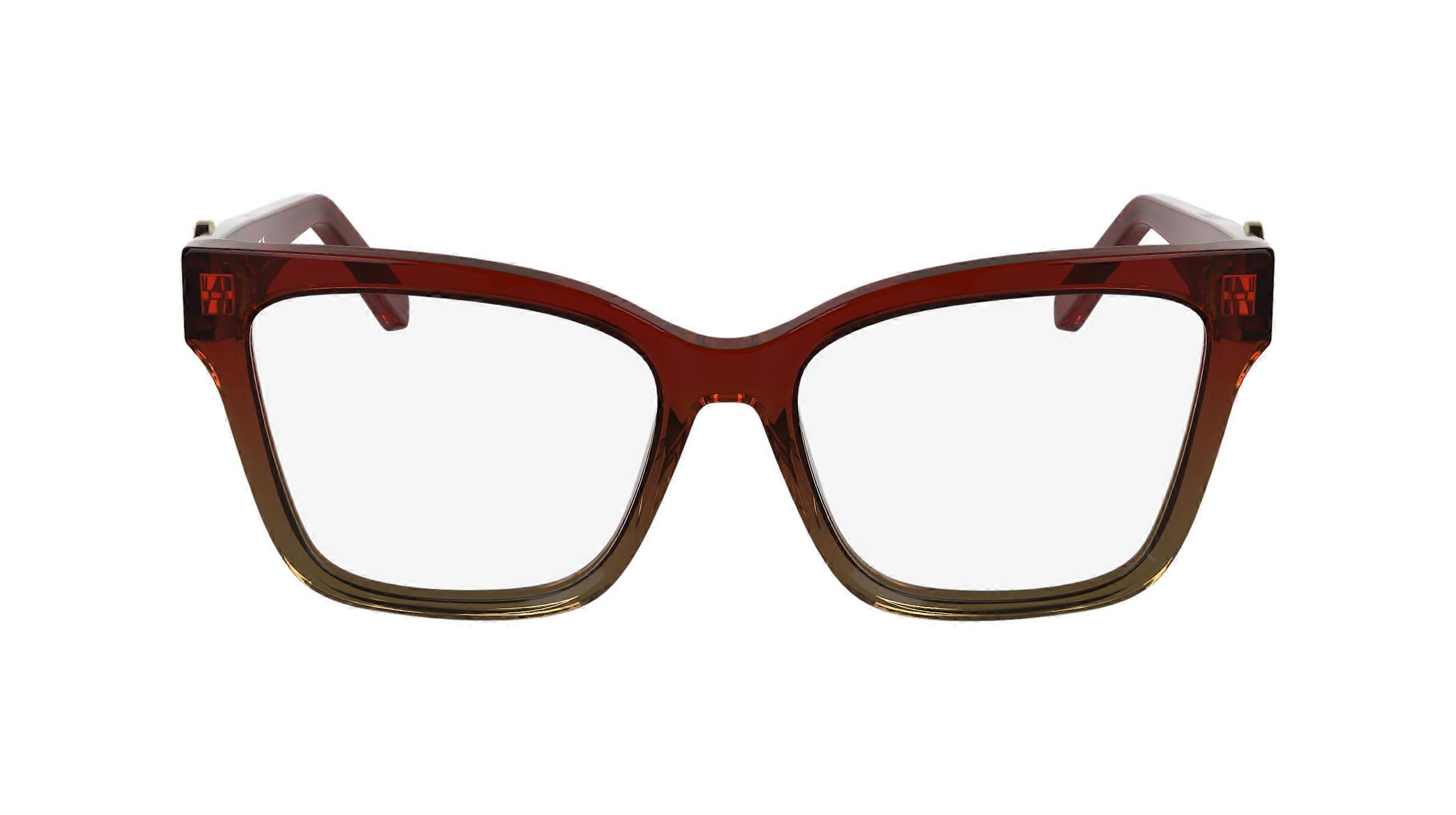 Eyewear Frames LONGCHAMP LO2761 609 TRANSPARENT GRADIENT RED/BROWN 53/17/140 FEMALE