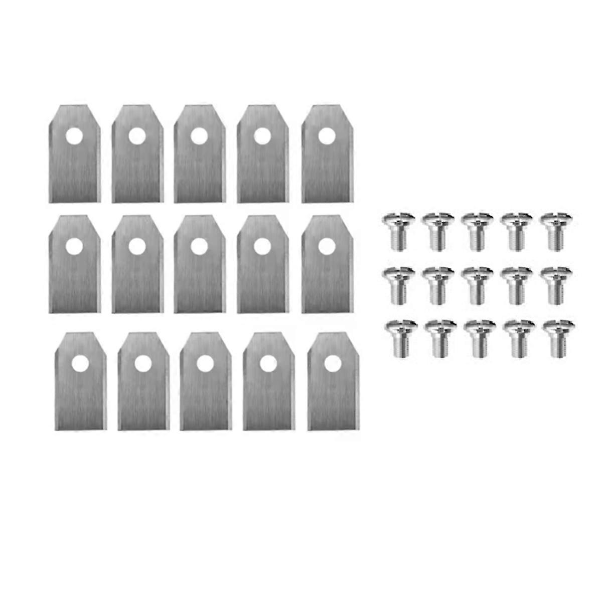 15 PCS Blades with Screws for Navimow I105N/I108N/I110N/ H500N/H800N/H1500N/H3000N Lawn Mower
