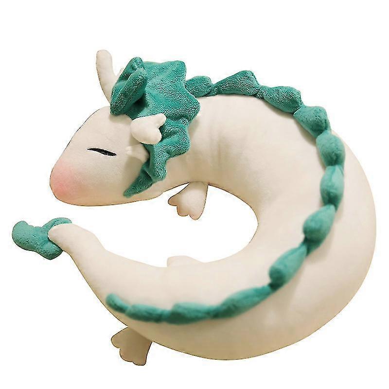 Plush Little White Dragon U-shaped Pillow