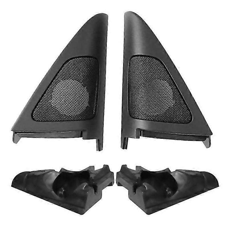 For Set Car Front Door Speaker Audio Cover Horn Tweeter Loudspeaker Cover Trim With Foam Forbmw 3 Se