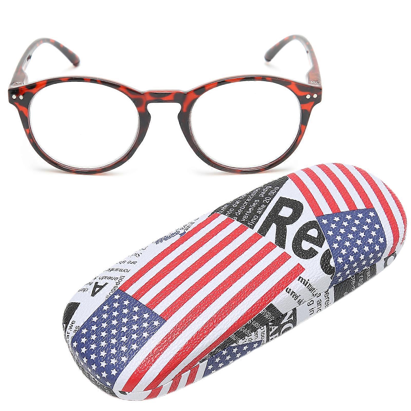 Leopard Print Unisex Reading Glasses +2.00 PC Frame for Elderly