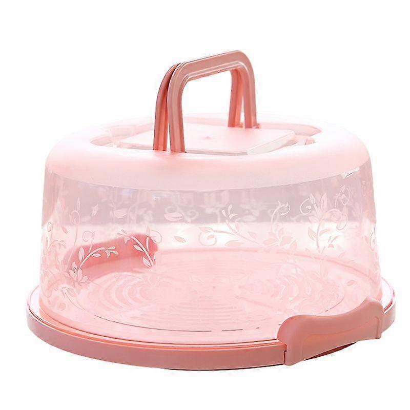 1 Pink Round Cake Box With Handle Box Storage Box Container Bottle