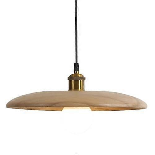 Japanese Style Wooden Pendant Light HatShaped Hanging Shade E27 Screw Pendant Lamp Flush Mount Ceiling Lamp