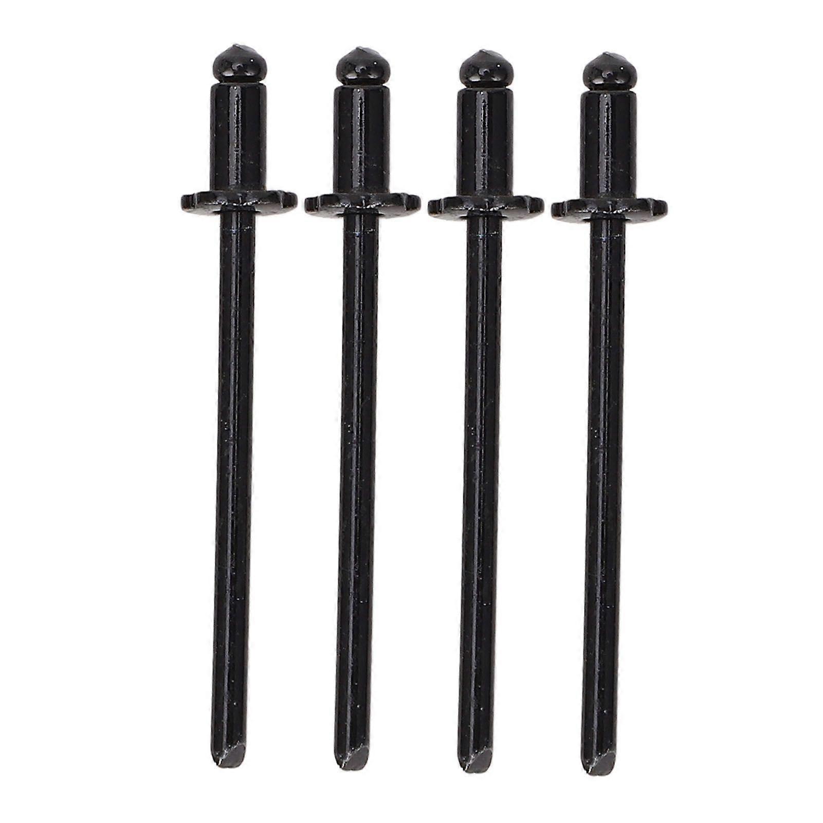 4PCS Aluminum Rosette Rivets High Strength Rustproof Long Lasting Replacement for AMC VIN DOOR TAG Black