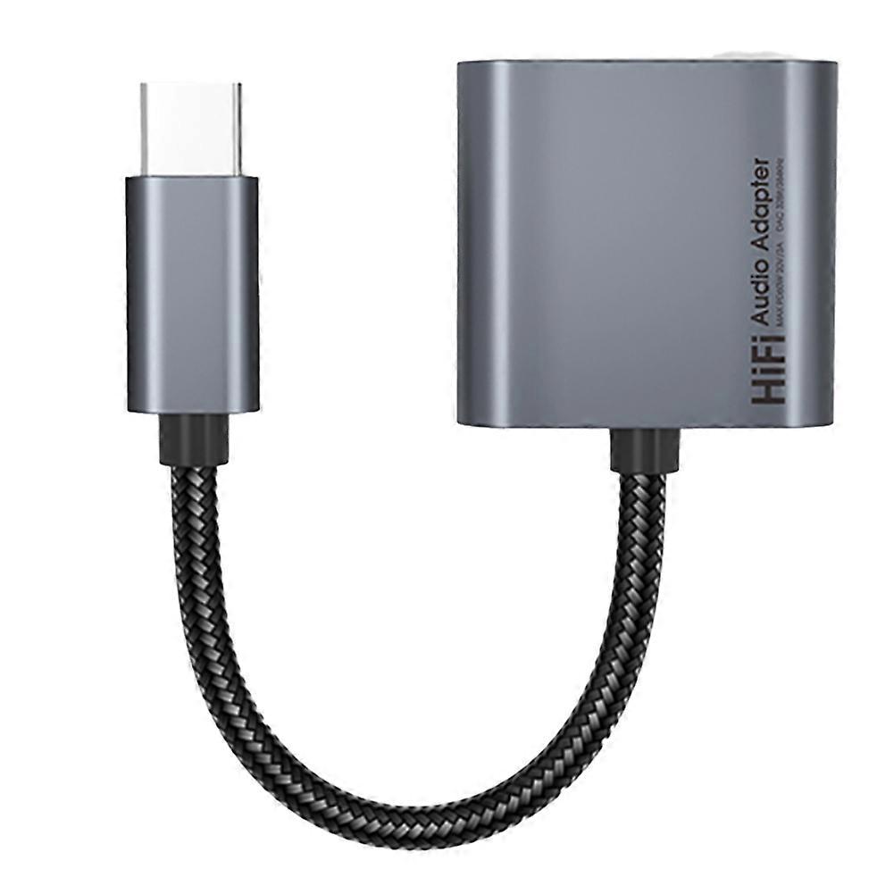 USB Typ C auf 3,5 mm Klinke Aux Adapter mit 60W PD USB-C 2in1