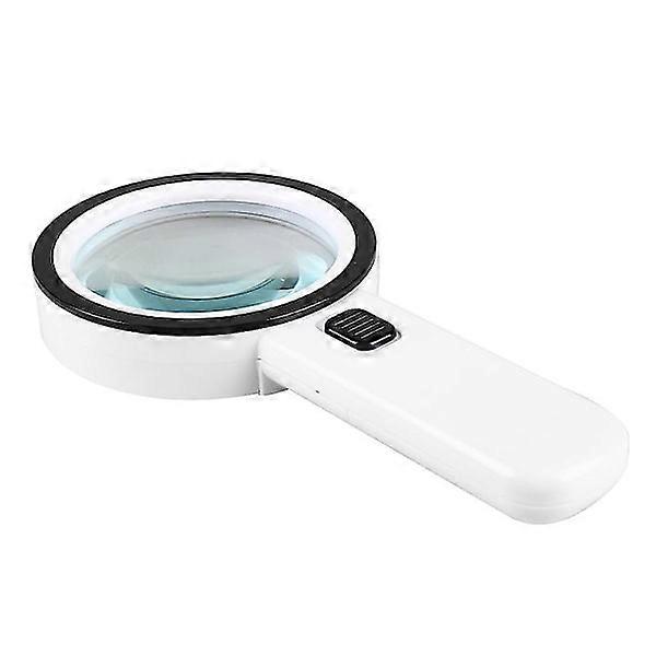 Magnifying Glass with Lighting, Magnifying Glass with Light, 30x Handheld Large Magnifier 12 LED Magnifier