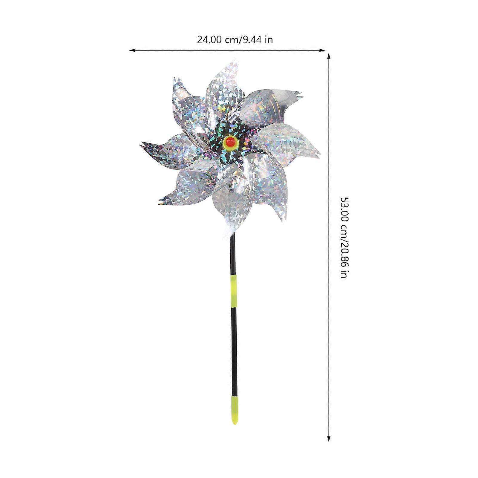 Yard Wind Spinner Reflective Garden Pinwheels for Outdoor 16Pcs Pack