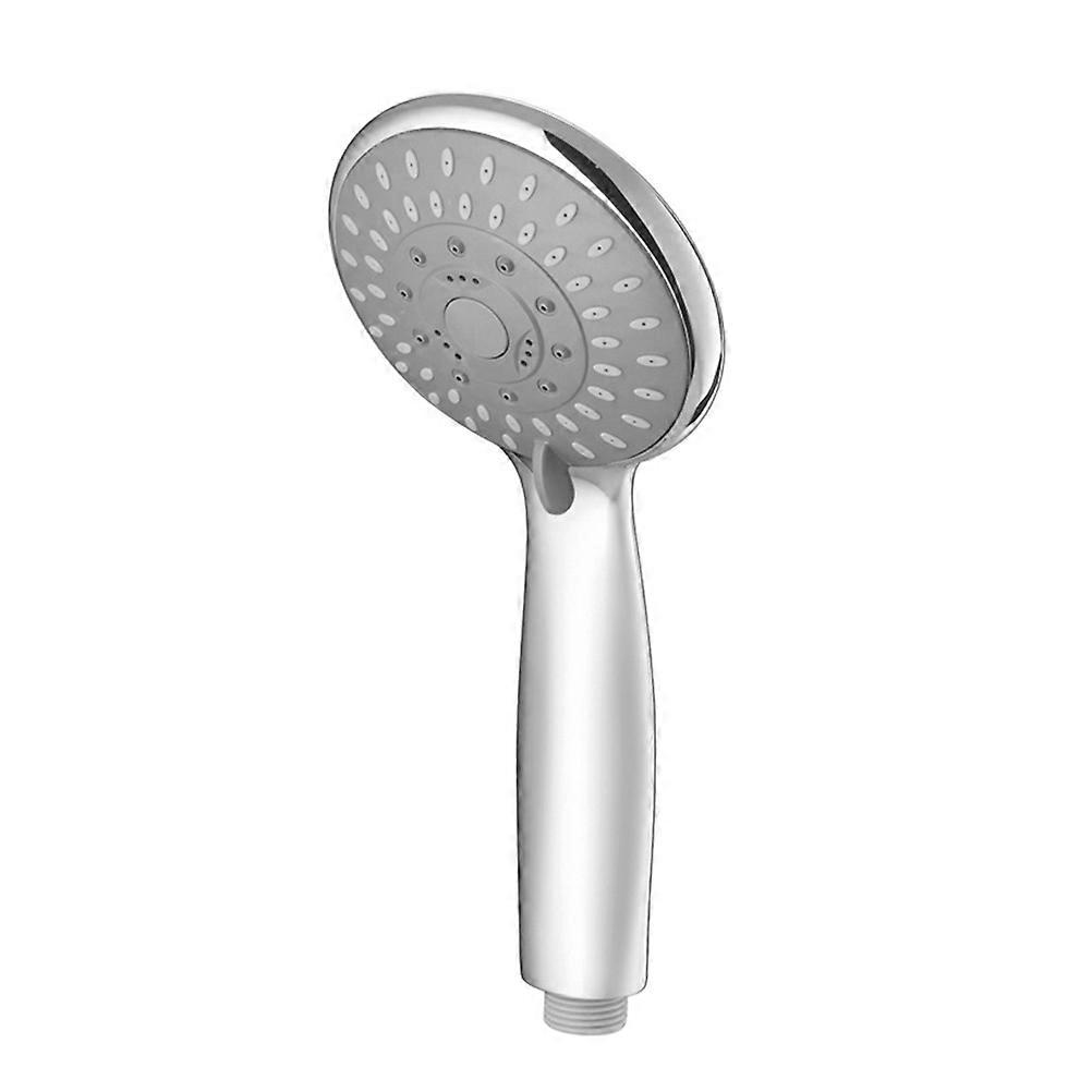 Bathroom Handheld Shower Head Abs Material Silver Anti-Clog Nozzles Adjustable Modes 1 Set