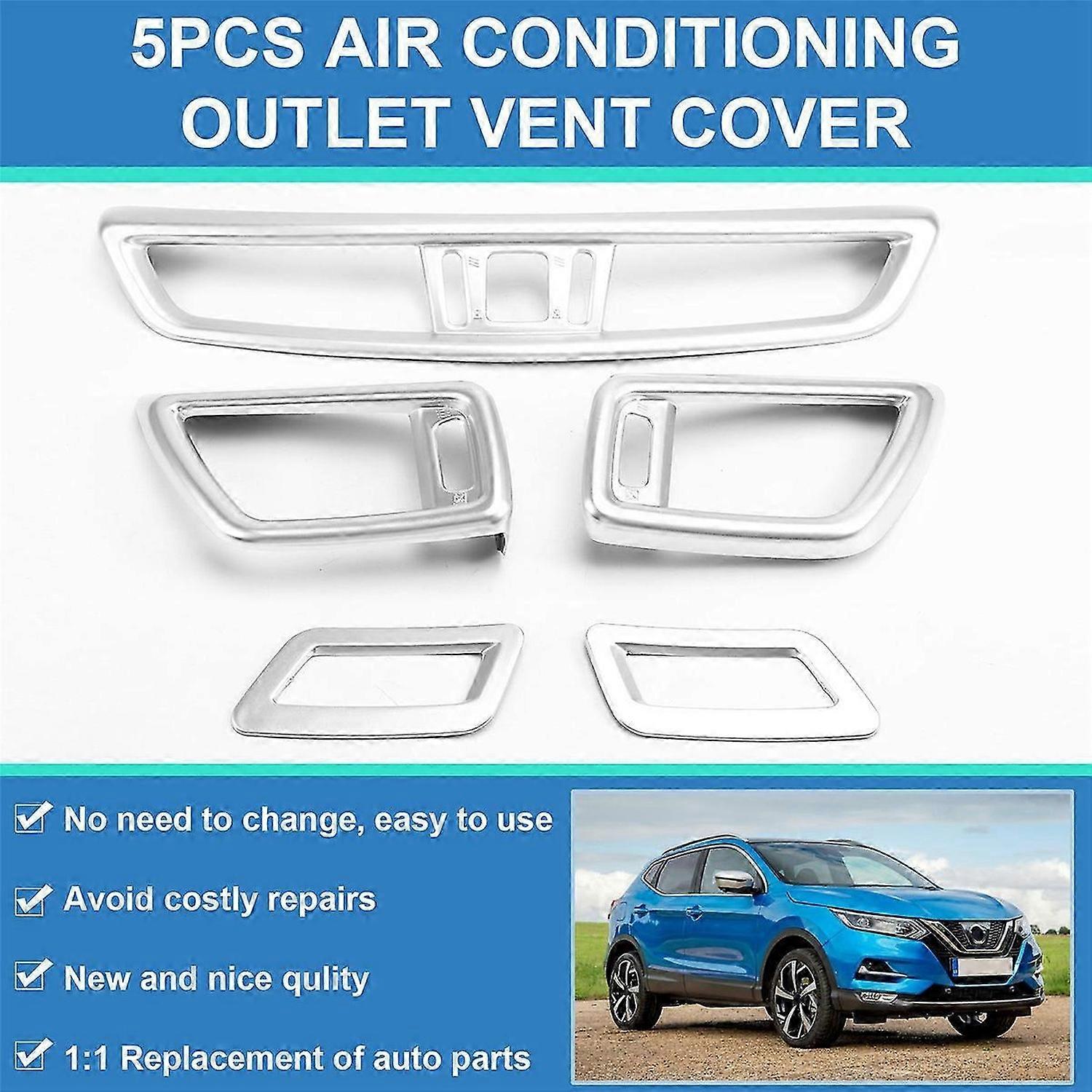 5 Pcs Car Front Console Air Condition Vent Outlet Cover for T32 Rogue J11 2014-2020