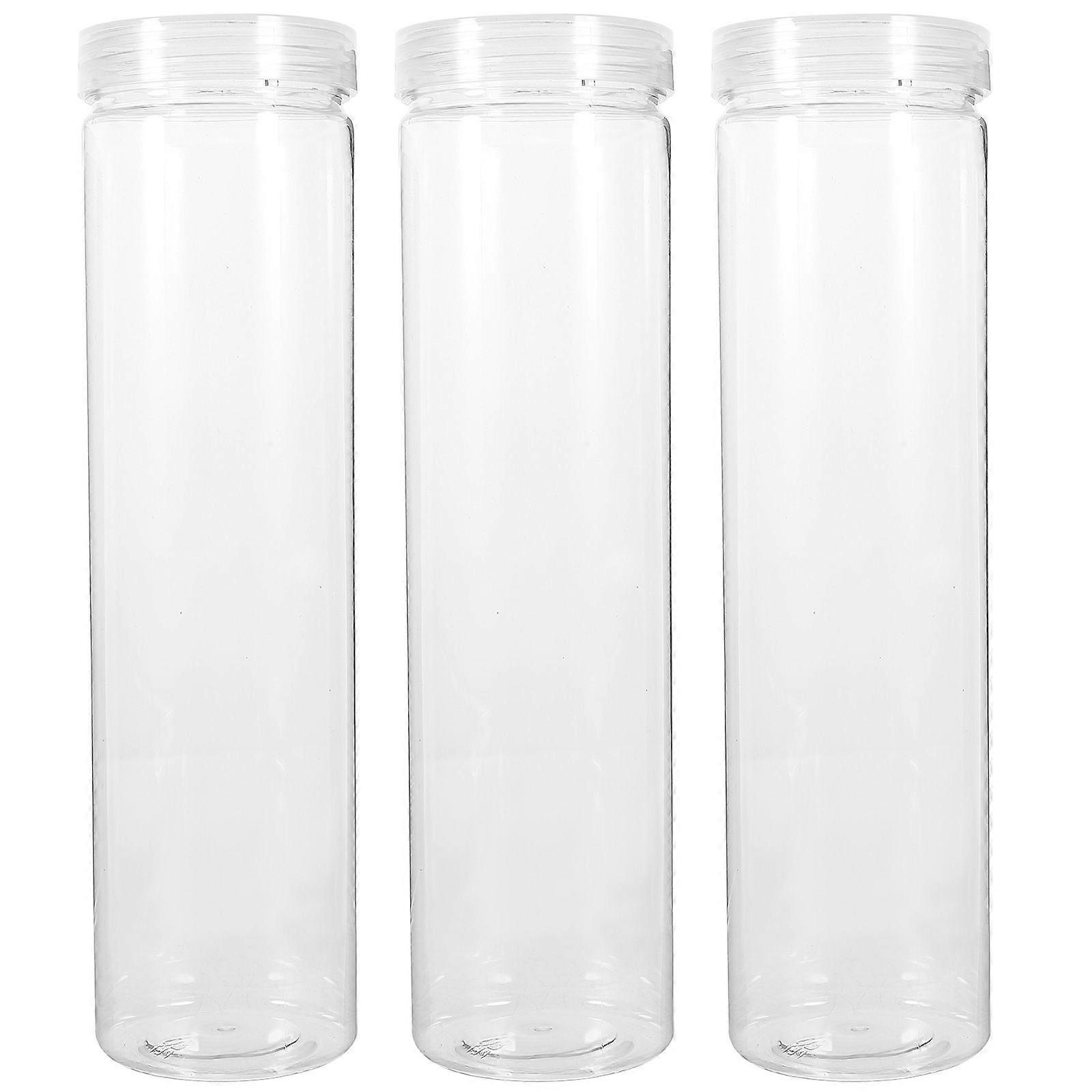 3Pcs Kitchen Storage Containers Cereals Nut Storage Jars Reusable Sugar Container with Lid
