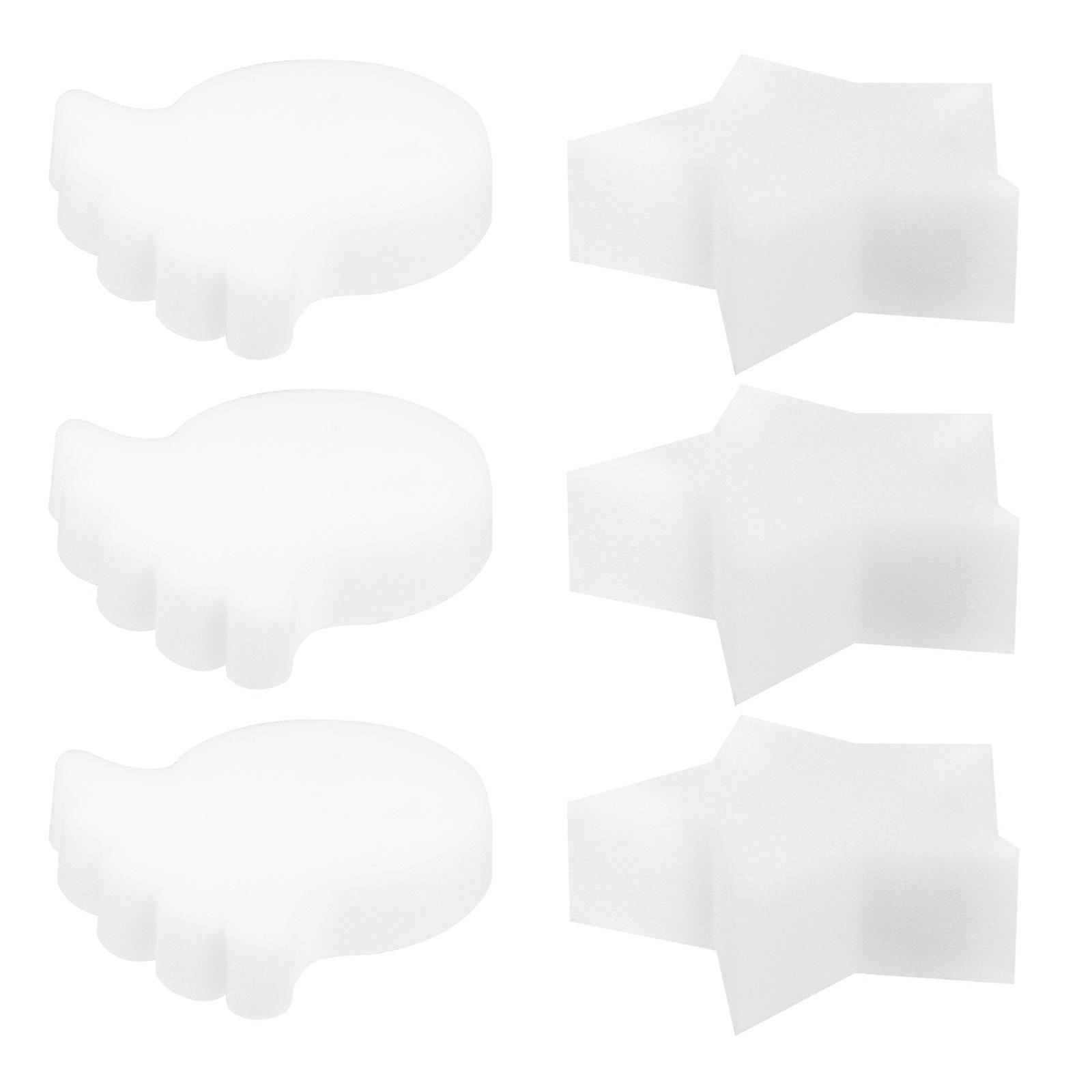 White Filtering Cotton Sponge Five-Pointed Star Sponge for Swimming Pool 16Pcs
