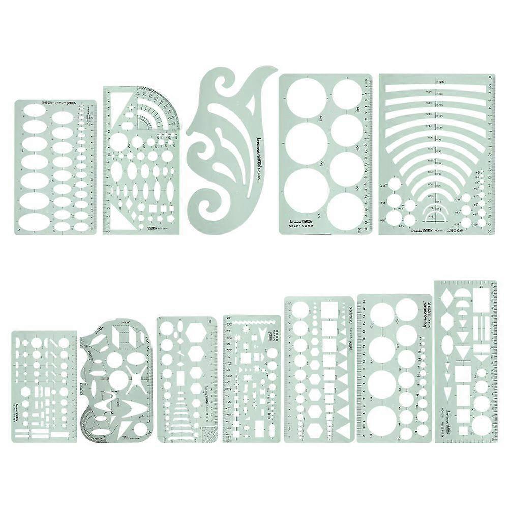 12pcs Ruler Set Curve Shaped Grading Rulers for Sewing Pattern Designs Drawing Template
